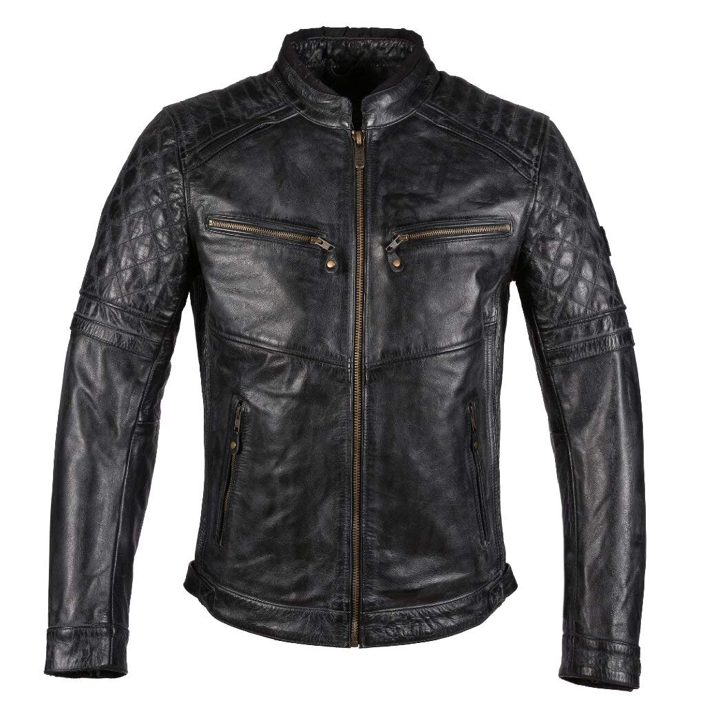 GUNS TOMMY Herren Lederjacke Standard Schwarz M von GUNS