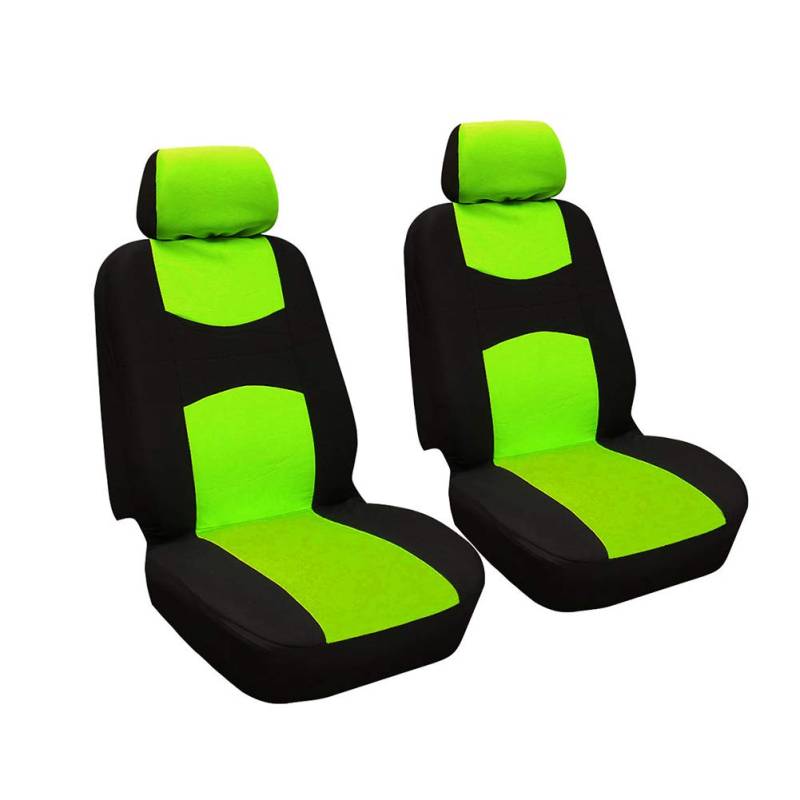 Autositzbezüge, Komplettset Vordersitze und Rücksitze Universal, Autoinnenausstattung Auto-Schonbezüge Grün 4 Stück von GUOCU