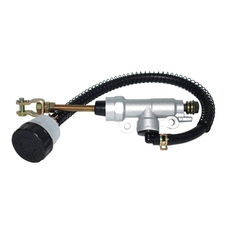 10MM Motorrad Hinterradbremse Hauptbremszylinder Pumpe for H-da CR80 CR85 CR125 CR250 CR500 87-07 ATV Dirt Pit Bike(Silver) von GUOFHUIO