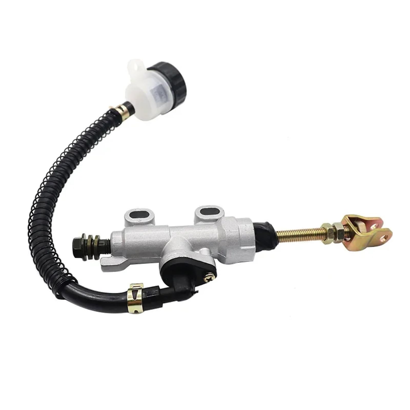 Motorcyclex Silber Hinterrad Fußbremszylinder Pumpe Quad ATV Hydraulisch mit Reservoir for Pit Dirt Bikes Motorcyclex Silber Hinterrad Fußbremszylinder Pumpe Quad ATV Hydraulisch mit Reservoir for Pit Dirt Bikes von GUOFHUIO