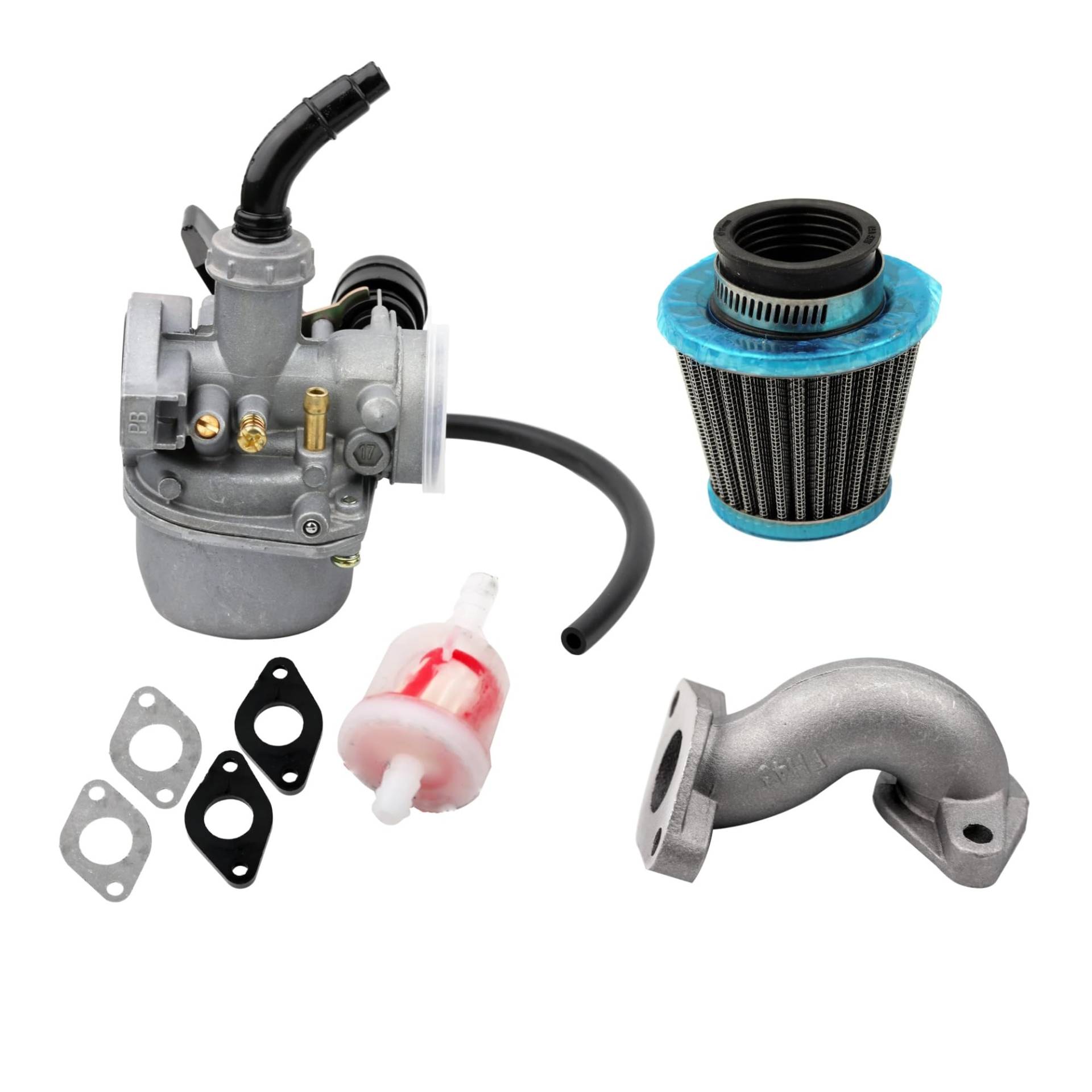 Vergaser PZ19 19mm mit Luftfilter for 50 70 90 110 125cc ATV Quad 4 Wheeler Dirt Bike Motorrad(Big suit) von GUOFHUIO
