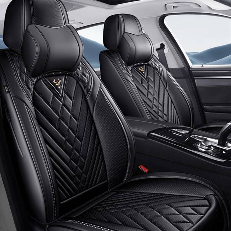 GUOPENG Auto Sitzbezüge für Mercedes-Benz CLC-Class CLC 220 Cl203 CLC 180 Cl203, Leder Autositzbezüge Schonbezüge Wasserdicht Sitzbezug Schonbezug Autositz Sitzschoner Zubehör von GUOPENG