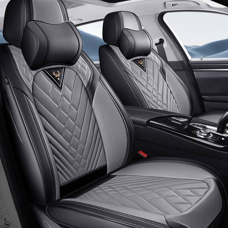 GUOPENG Auto Sitzbezüge für Mitsubishi ASX L200 Outlander EX PHEV, Leder Autositzbezüge Schonbezüge Wasserdicht Sitzbezug Schonbezug Autositz Sitzschoner Zubehör von GUOPENG