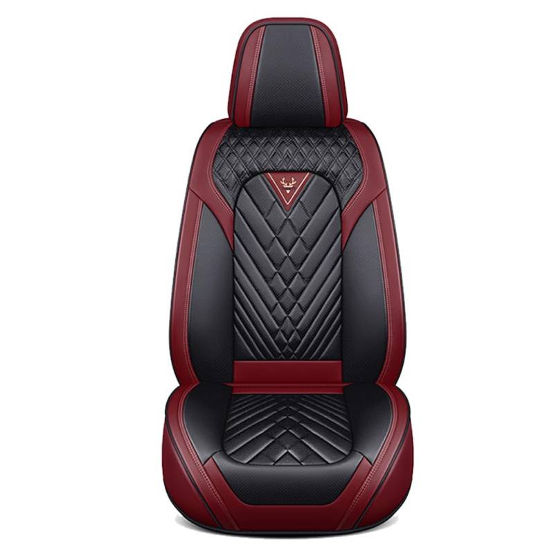 GUOPENG Auto Sitzbezüge für Opel Commodore C, Leder Autositzbezüge Schonbezüge Wasserdicht Sitzbezug Schonbezug Autositz Sitzschoner Zubehör,A/Standard-D/Black~red von GUOPENG