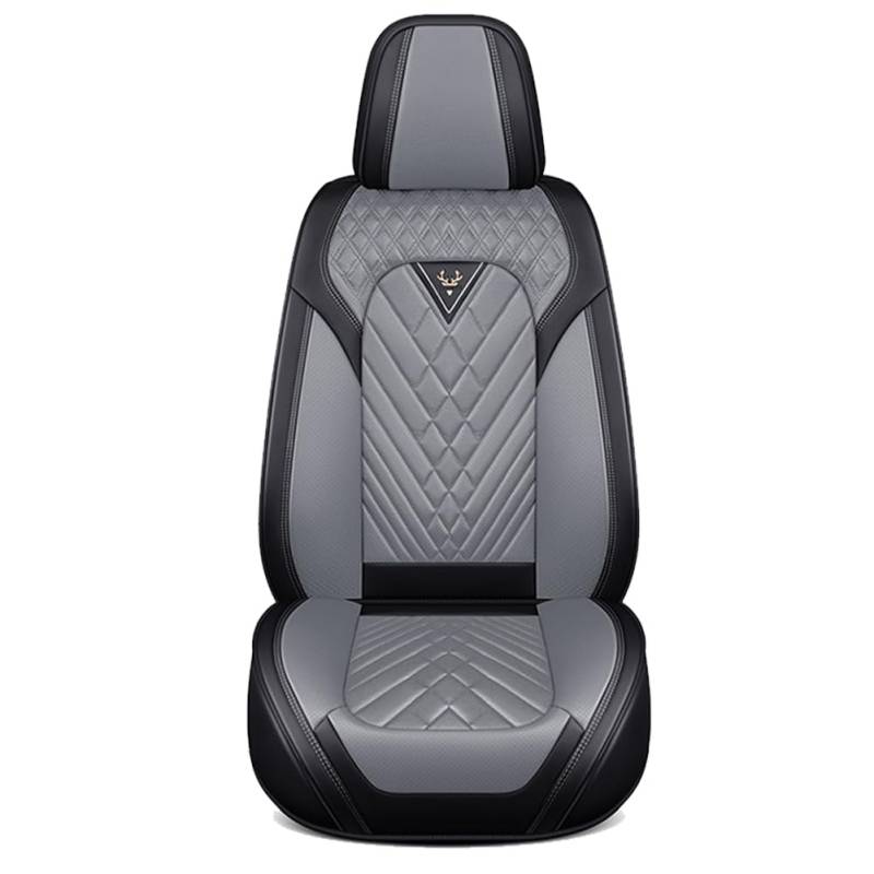 GUOPENG Auto Sitzbezüge für Vw Golf Id.3 Id.4 Id.5 Id.7 Polo Arteon Passat, Leder Autositzbezüge Schonbezüge Wasserdicht Sitzbezug Schonbezug Autositz Sitzschoner Zubehör,A/Standard-A/Black~Gray von GUOPENG
