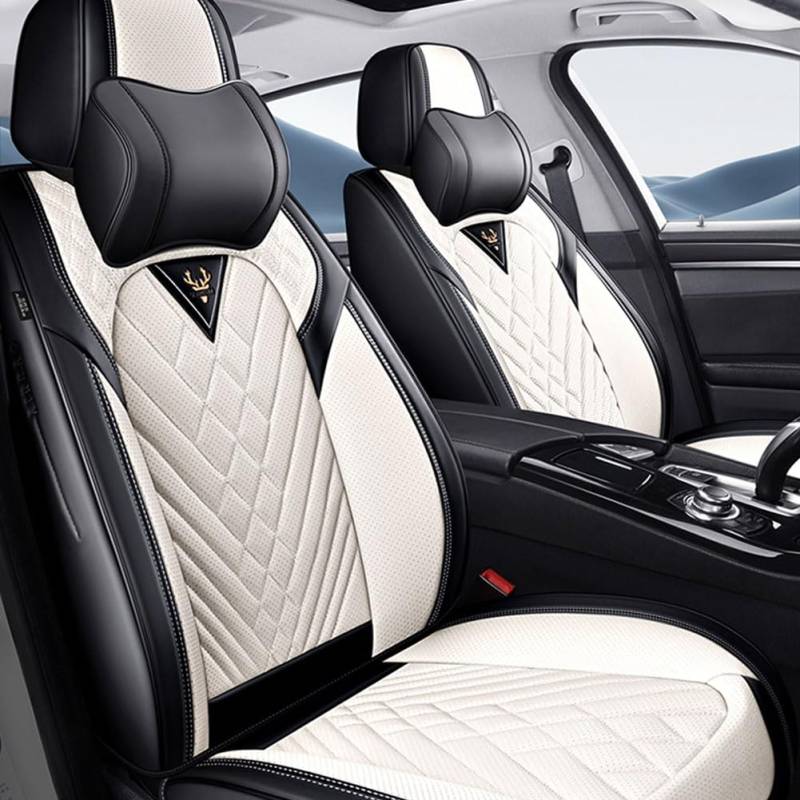GUOPENG Auto Sitzbezüge für Vw Golf Id.3 Id.4 Id.5 Id.7 Polo Arteon Passat, Leder Autositzbezüge Schonbezüge Wasserdicht Sitzbezug Schonbezug Autositz Sitzschoner Zubehör von GUOPENG