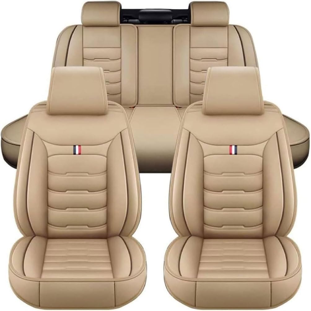 GUOQINGLH Auto Sitzbezüge Set Autositzbezüge für Audi A1 2010-On, Leder Schonbezüge 5-Sitzer Autositzbezug Wasserdicht Universal Zubehör, Beige GUOQINGLH Auto Sitzbezüge Set Autositzbezüge für Audi A1 2010-On, Leder Schonbezüge 5-Sitzer Autositzbezug Wasserdicht Universal Zubehör, Beige von GUOQINGLH