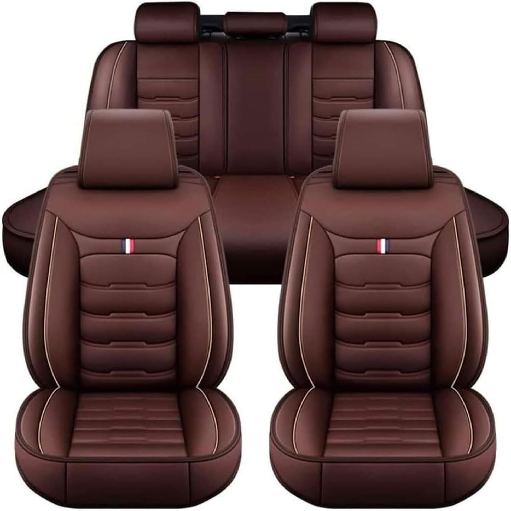 GUOQINGLH Auto Sitzbezüge Set Autositzbezüge für Audi A1 2010-On, Leder Schonbezüge 5-Sitzer Autositzbezug Wasserdicht Universal Zubehör, Coffee GUOQINGLH Auto Sitzbezüge Set Autositzbezüge für Audi A1 2010-On, Leder Schonbezüge 5-Sitzer Autositzbezug Wasserdicht Universal Zubehör, Coffee von GUOQINGLH