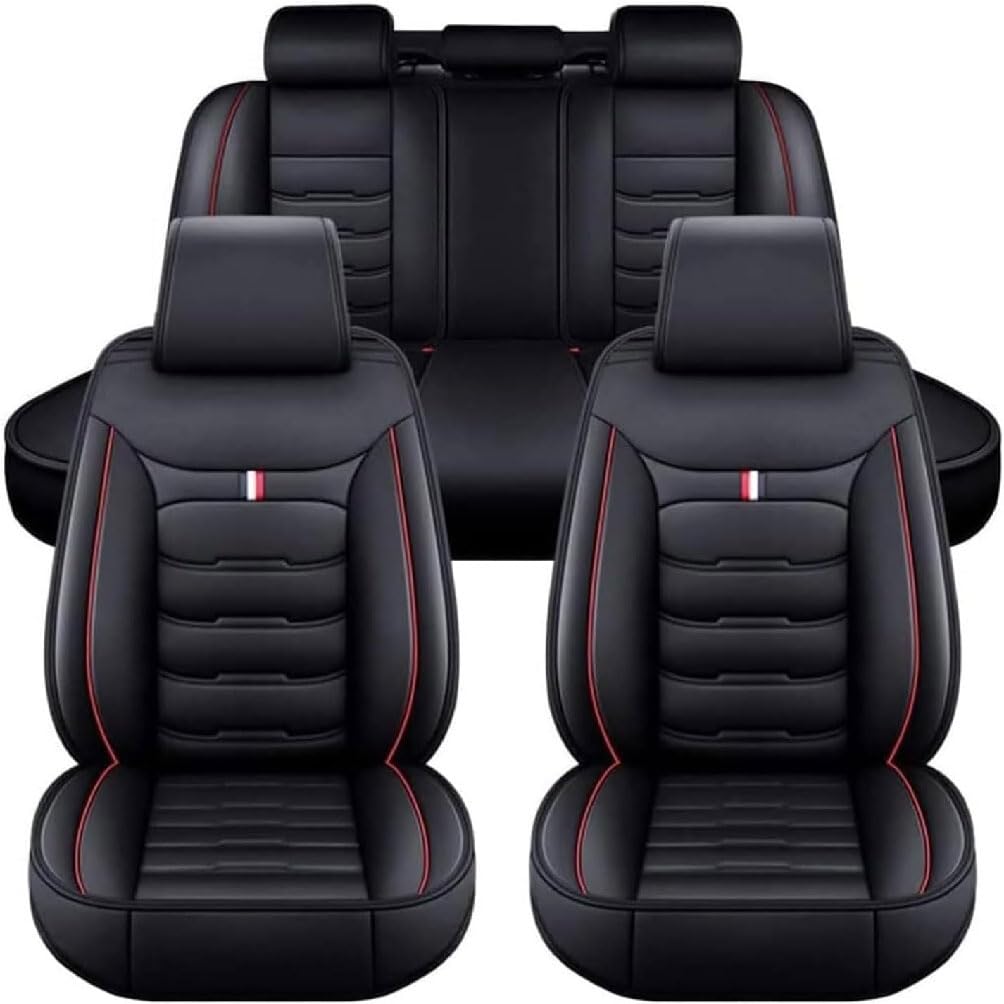 GUOQINGLH Auto Sitzbezüge Set Autositzbezüge für Audi A1 2010-On, Leder Schonbezüge 5-Sitzer Autositzbezug Wasserdicht Universal Zubehör,Black-red GUOQINGLH Auto Sitzbezüge Set Autositzbezüge für Audi A1 2010-On, Leder Schonbezüge 5-Sitzer Autositzbezug Wasserdicht Universal Zubehör,Black-red von GUOQINGLH