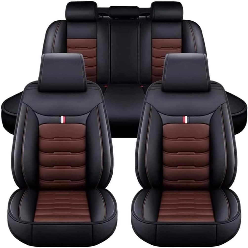 GUOQINGLH Auto Sitzbezüge Set Autositzbezüge für Audi A3 2002-2020, Leder Schonbezüge 5-Sitzer Autositzbezug Wasserdicht Universal Zubehör,Black-Coffee GUOQINGLH Auto Sitzbezüge Set Autositzbezüge für Audi A3 2002-2020, Leder Schonbezüge 5-Sitzer Autositzbezug Wasserdicht Universal Zubehör,Black-Coffee von GUOQINGLH