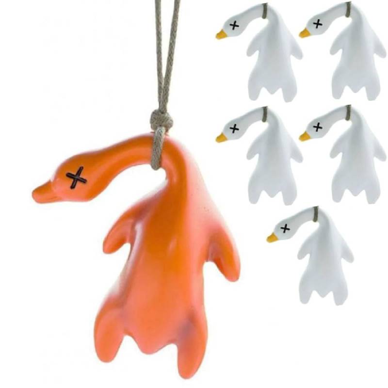 5 Stück Color-Changing Roast Duck Car Pendant, UV-Farbwechselnde Ente Auto Anhänger, Farbwechselentchen Ente Ornament, Kleiner Gebratener Enten-Anhänger, Süße Ente Auto Rückspiegel Hanging Anhänger von GUSHE