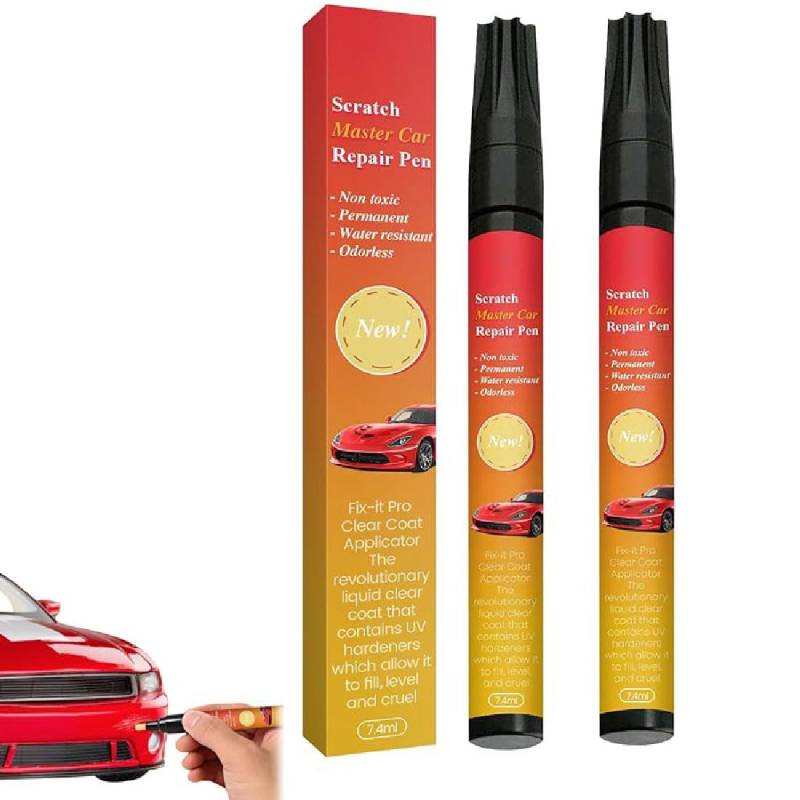 GUSHE 2 Stück All Cars Magic Pen for Car Scratches, Alle Cars Magic Pen für Autokratzer, Auto Reparatur Lackstift, Auto Kratzer Reparatur Stift, Weatherproof Car Paint Scratch Repair Pen von GUSHE
