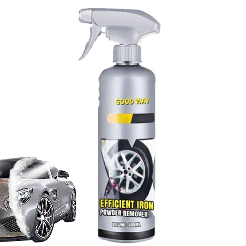 GUSHE Efficient Iron Stain Remover with Color Positioning Indicator, Metall Rostentferner, Rostumwandler Sprayer, Rostlöser Spray für Auto, Leistungsstarker Auto Rostentferner Spray, 500ml von GUSHE