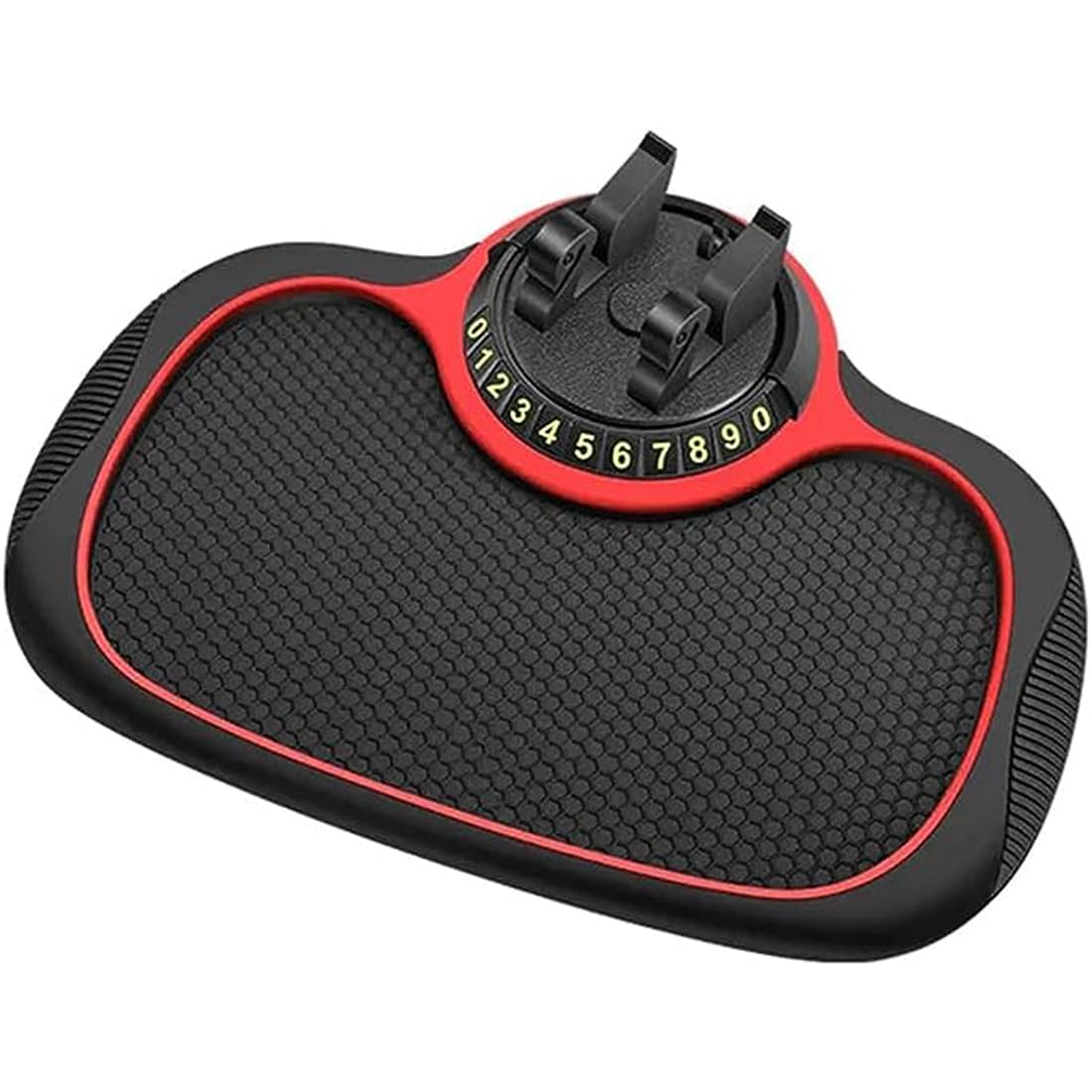 Multifunction Car Anti-Slip Mat Auto Phone Holder, Antirutschmatte mit Handyhalterung Auto, Auto Armaturenbrett Ablage Matte, Auto Multifunktionales Telefonpad mit 360° Drehbar Handyhalterung von GUSHE