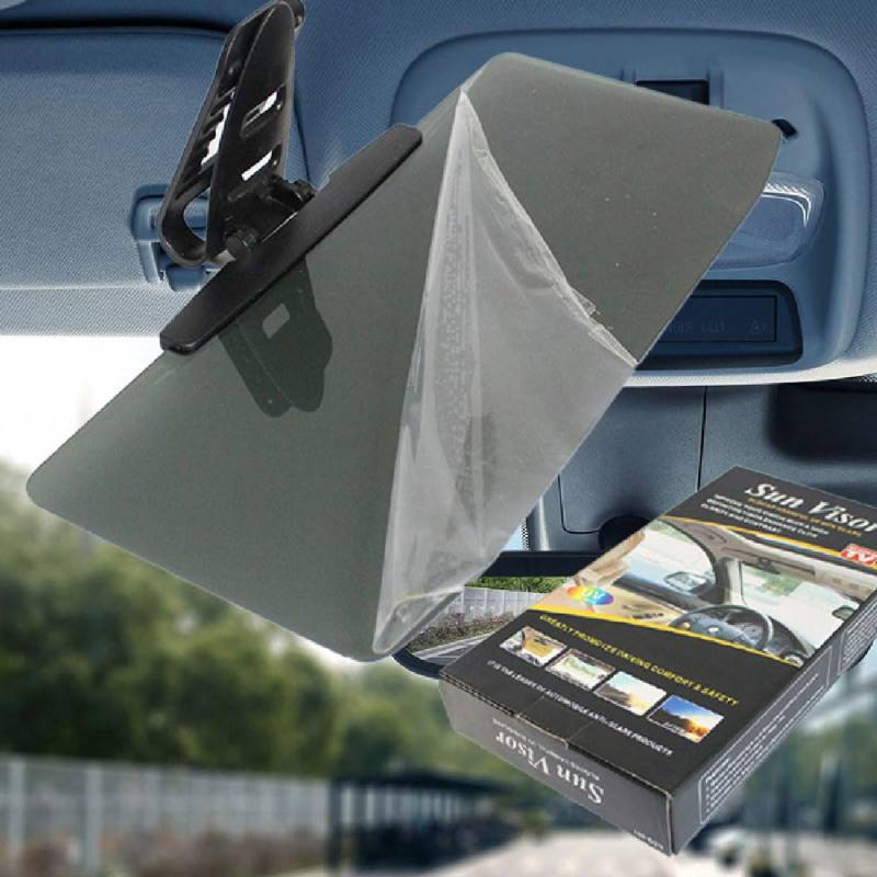 Universelle Auto-Sonnenblende mit polarisiertem Blendschutz,Auto Sonnenblende Verlängerung,Polarisierte Sonnenblende für das Auto,Universelle Blendschutz Verstellbare Sonnenblende für Auto, SUV von GUSHE