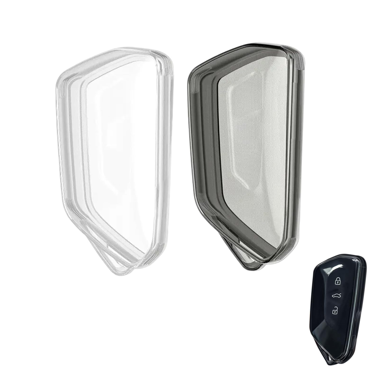 GUTERTOP 2 Stück vw Schlüsselhülle, Transparent TPU Vw Schlüssel Cover, Formentor Schlüsselcover, 3 Tasten Silikon Cover für Vw Lamando Teramon Id.4X Id.3 Id.6X Golf 8 GUTERTOP 2 Stück vw Schlüsselhülle, Transparent TPU Vw Schlüssel Cover, Formentor Schlüsselcover, 3 Tasten Silikon Cover für Vw Lamando Teramon Id.4X Id.3 Id.6X Golf 8 von GUTERTOP