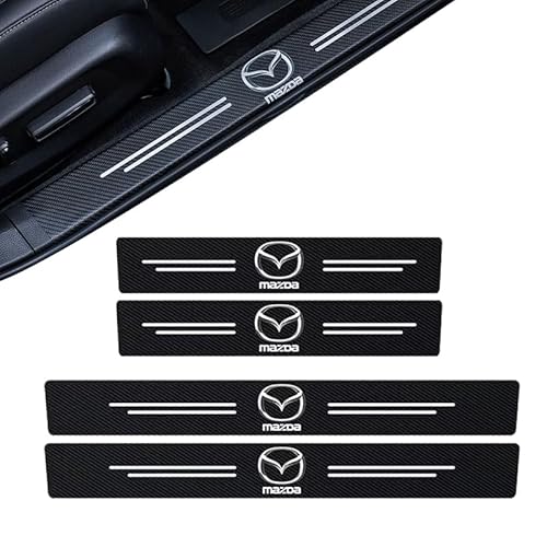 Auto Einstiegsleisten Schutz für Mazda CX-3 2015-2025, Schritt Platte Abdeckung Lackschutzfolie Kohlefaser Türschweller Aufkleber Zubehör,4PCS Auto Einstiegsleisten Schutz für Mazda CX-3 2015-2025, Schritt Platte Abdeckung Lackschutzfolie Kohlefaser Türschweller Aufkleber Zubehör,4PCS von GUTYE