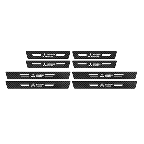 Auto Einstiegsleisten Schutz für Mitsubishi Outlander PHEV 2016-2025, Schritt Platte Abdeckung Lackschutzfolie Kohlefaser Türschweller Aufkleber Zubehör,8pcs Auto Einstiegsleisten Schutz für Mitsubishi Outlander PHEV 2016-2025, Schritt Platte Abdeckung Lackschutzfolie Kohlefaser Türschweller Aufkleber Zubehör,8pcs von GUTYE