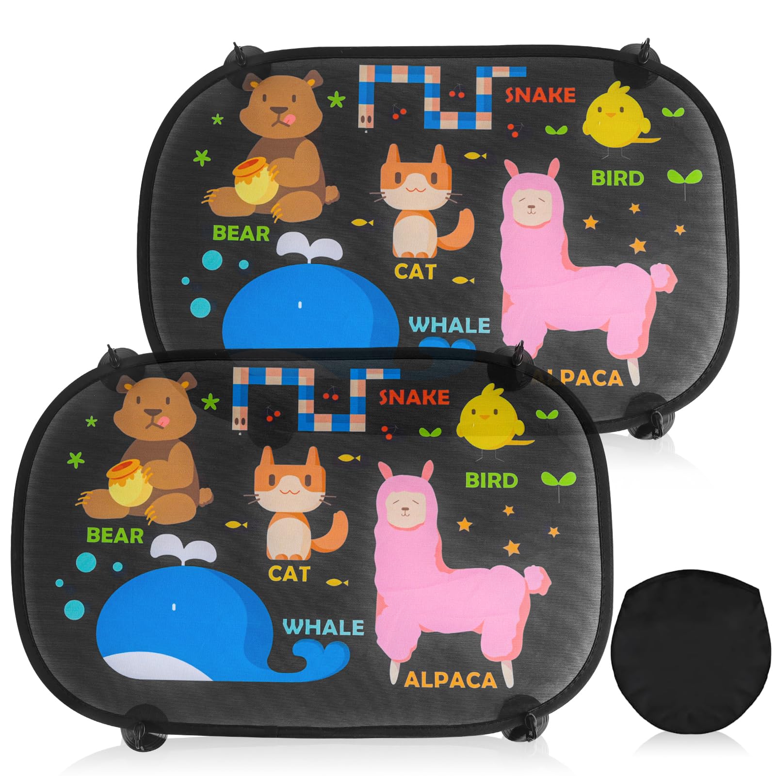 Sonnenschutz Auto Baby mit UV Schutz: Sonnenblende Auto Kinder - 45x36.5 cm mit 8 Saugnäpfen und Süße Tiermotive - Autofenster Sonnenschutz für Kinder Sonnenschutz Auto Baby mit UV Schutz: Sonnenblende Auto Kinder - 45x36.5 cm mit 8 Saugnäpfen und Süße Tiermotive - Autofenster Sonnenschutz für Kinder von GUUFOO