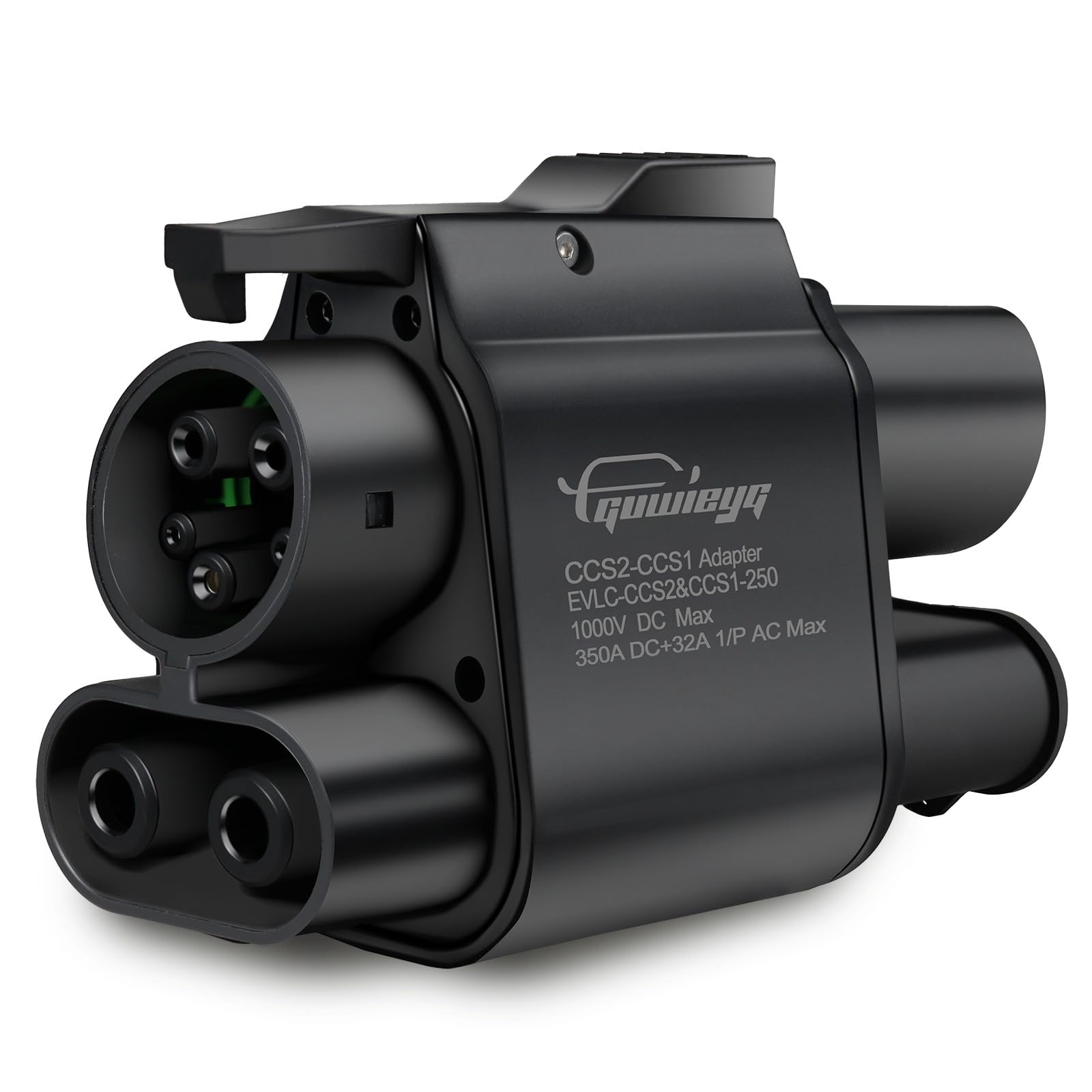 GUWIEYG CCS2 zu CCS1 Ladegerät Adapter, Typ 2 zu Typ 1 EV Adapter, 1000V 250A, Kompatibel mit AC und DC Ladung, Adapter für Elektrofahrzeuge IEC 62196 zu SAE J1772 von GUWIEYG