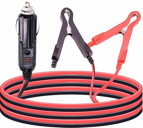 12V/24V Alligator Klemme zu Zigarettenanzünder Kabel: 16AWG Zigarettenanzünder Verlängerungskabel mit 15A Sicherung - KFZ Batterieklemme mit Zigarette Feuerzeug 12V/24V Alligator Klemme zu Zigarettenanzünder Kabel: 16AWG Zigarettenanzünder Verlängerungskabel mit 15A Sicherung - KFZ Batterieklemme mit Zigarette Feuerzeug von GWAEPU
