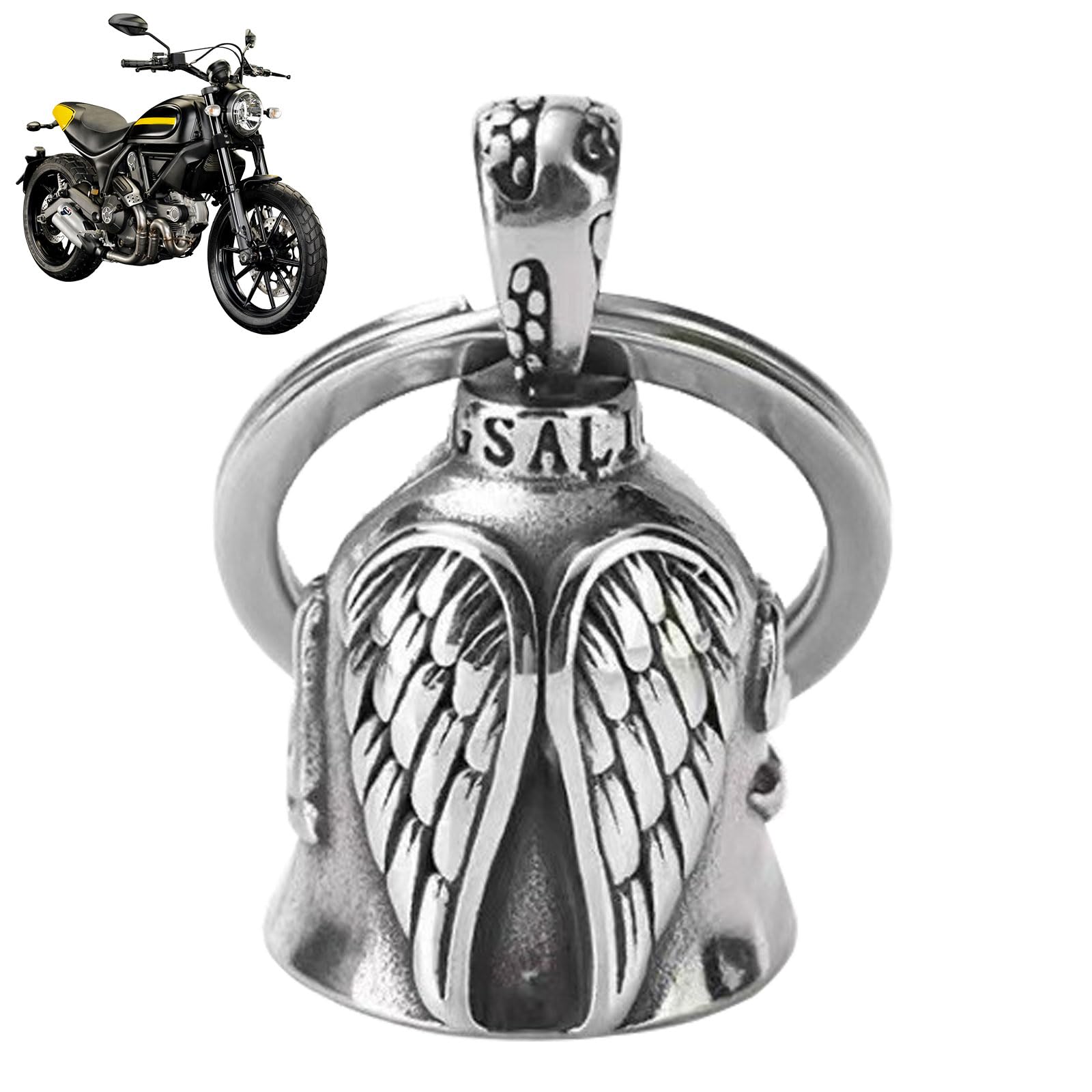 GWAWG Guardian Bell Edelstahl Schutzengel Glocke für Motorradfahrer Praktischer Motorrad Schlüsselanhänger für Biker Guardian Biker Bell als Glücksbringer Schutzengel Motorrad Glöckchen Motorradglocke GWAWG Guardian Bell Edelstahl Schutzengel Glocke für Motorradfahrer Praktischer Motorrad Schlüsselanhänger für Biker Guardian Biker Bell als Glücksbringer Schutzengel Motorrad Glöckchen Motorradglocke von GWAWG