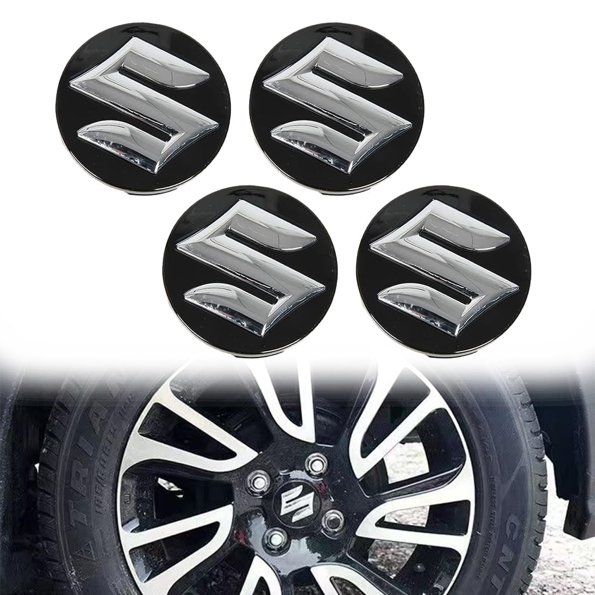 4 Stück 54mm Auto Radnabenkappen Nabendeckel für Suzuki Vitara Brezza, Radnabenabdeckung Center Felgendeckel Radkappen Wheel Caps,normal-A 4 Stück 54mm Auto Radnabenkappen Nabendeckel für Suzuki Vitara Brezza, Radnabenabdeckung Center Felgendeckel Radkappen Wheel Caps,normal-A von GXDFC