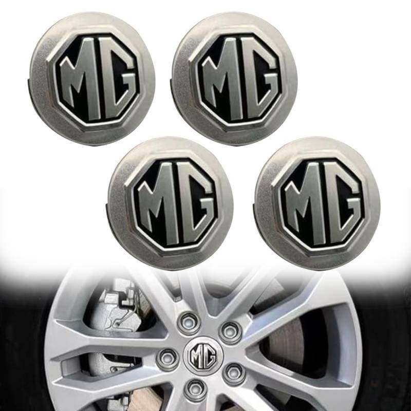 4 Stück 56mm Auto Radnabenkappen Nabendeckel für MG ZS EV, Radnabenabdeckung Center Felgendeckel Radkappen Wheel Caps von GXDFC