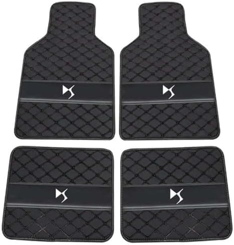 Auto Leder Fußmatten für Citroen DS3 2019 2020 2021 2022 2023 2024 2025, Allwetter Wasserdicht rutschfeste Abriebfest Bodenmatten Set Teppiche Schutz Zubehör,Black Auto Leder Fußmatten für Citroen DS3 2019 2020 2021 2022 2023 2024 2025, Allwetter Wasserdicht rutschfeste Abriebfest Bodenmatten Set Teppiche Schutz Zubehör,Black von GXDFC