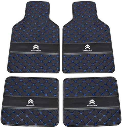 Auto Leder Fußmatten für Citroen Xsara 1997-2000 2001 2002 2003 2004 2005 2006, Allwetter Wasserdicht rutschfeste Abriebfest Bodenmatten Set Teppiche Schutz Zubehör,Black+Blue Auto Leder Fußmatten für Citroen Xsara 1997-2000 2001 2002 2003 2004 2005 2006, Allwetter Wasserdicht rutschfeste Abriebfest Bodenmatten Set Teppiche Schutz Zubehör,Black+Blue von GXDFC