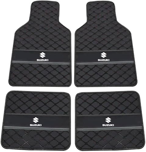 Auto Leder Fußmatten für Suzuki Swift 2013-2020 2021 2022 2023 2024 2025, Allwetter Wasserdicht rutschfeste Abriebfest Bodenmatten Set Teppiche Schutz Zubehör,Black Auto Leder Fußmatten für Suzuki Swift 2013-2020 2021 2022 2023 2024 2025, Allwetter Wasserdicht rutschfeste Abriebfest Bodenmatten Set Teppiche Schutz Zubehör,Black von GXDFC