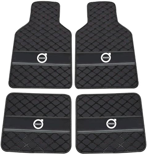 Auto Leder Fußmatten für Volvo S90 2016 2017 2018 2019 2020 2021 2022 2023 2024, Allwetter Wasserdicht rutschfeste Abriebfest Bodenmatten Set Teppiche Schutz Zubehör,Black Auto Leder Fußmatten für Volvo S90 2016 2017 2018 2019 2020 2021 2022 2023 2024, Allwetter Wasserdicht rutschfeste Abriebfest Bodenmatten Set Teppiche Schutz Zubehör,Black von GXDFC