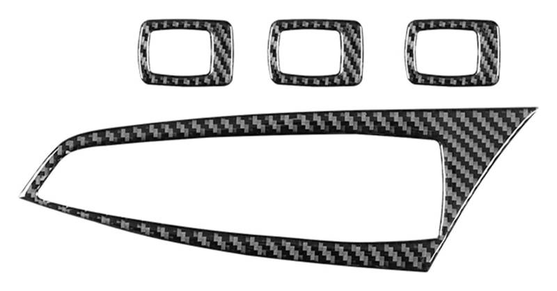 Auto Innenteile Für BM&W X3 F25 2011-2017 Autofensterschalter Kohlefaser Lift Taste Rahmenabdeckung Zierleiste von GXSAI
