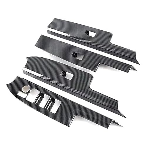 Auto Innenteile Für T&oyota Bz4X 2022 2023 Kohlefaser Heber Knopf Autoschalter Fensterglasabdeckung Verkleidung Türarmlehne von GXSAI