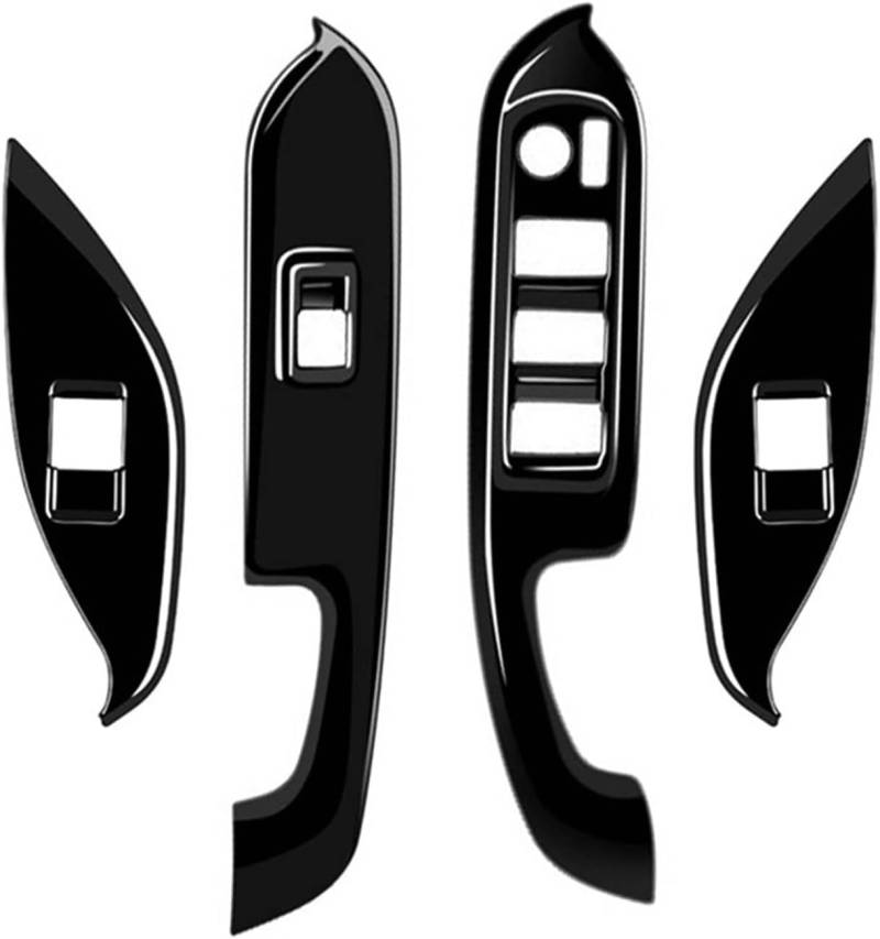 Auto Innenteile Für T&oyota Für Voxy 2022 Autofenster Glasschalter Panel Abdeckung Trim Aufkleber ABS Hellschwarz Tür Armlehne Heber Knopf von GXSAI