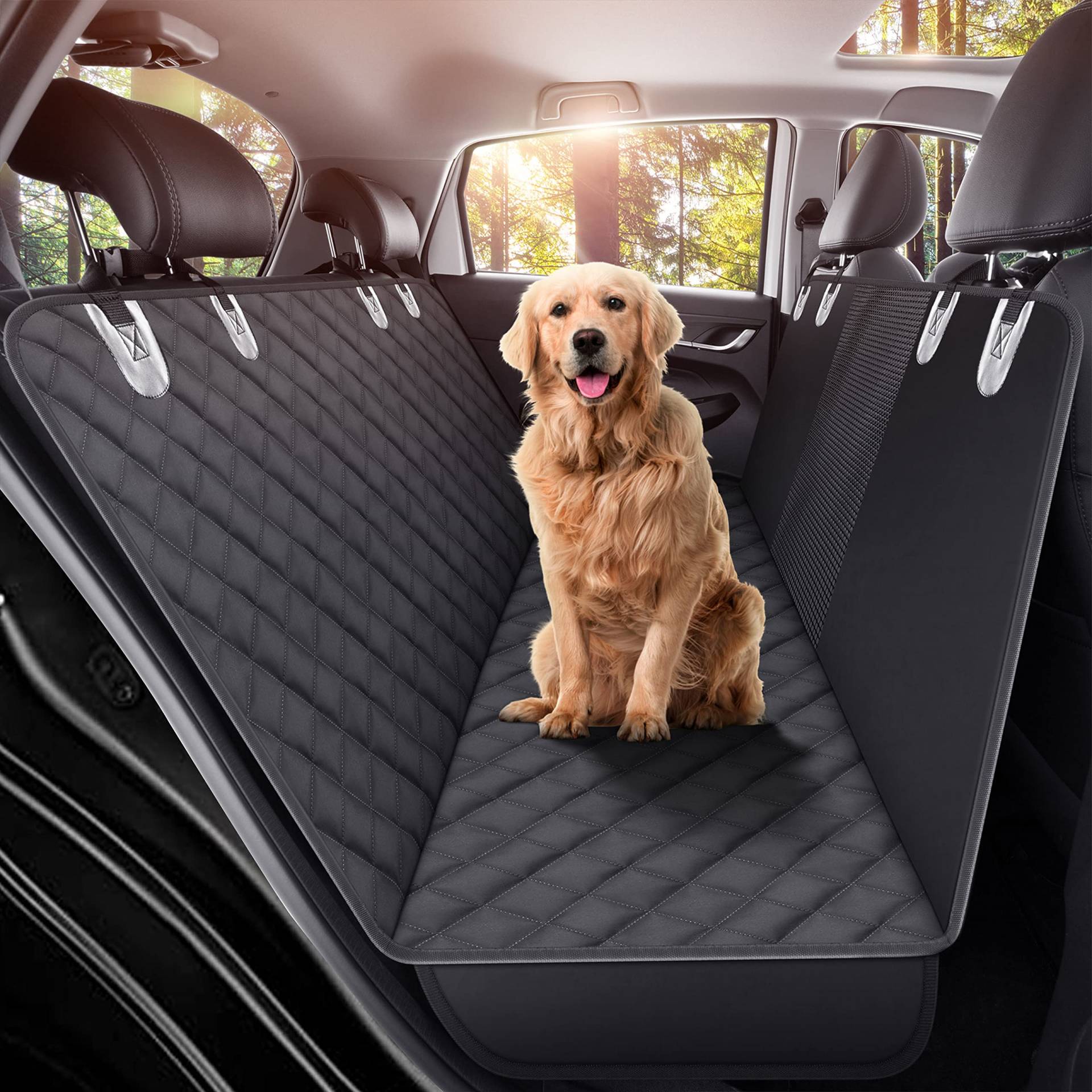 GXT, Rücksitzbezug für Hunde, für Autos, SUVs und LKWs mit Netzfenster, kratzfestes, rutschfestes und wasserdichtes Material, (Schwarz) GXT, Rücksitzbezug für Hunde, für Autos, SUVs und LKWs mit Netzfenster, kratzfestes, rutschfestes und wasserdichtes Material, (Schwarz) von GXT