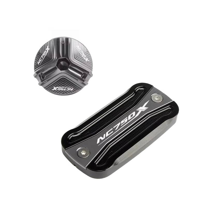 Bremsflüssigkeitsbehälterdeckel Öleinfülldeckel Passend Für NC750X 2012-2024 Motorrad Bremsflüssigkeitsdeckel(Grey) von GXTCJDM