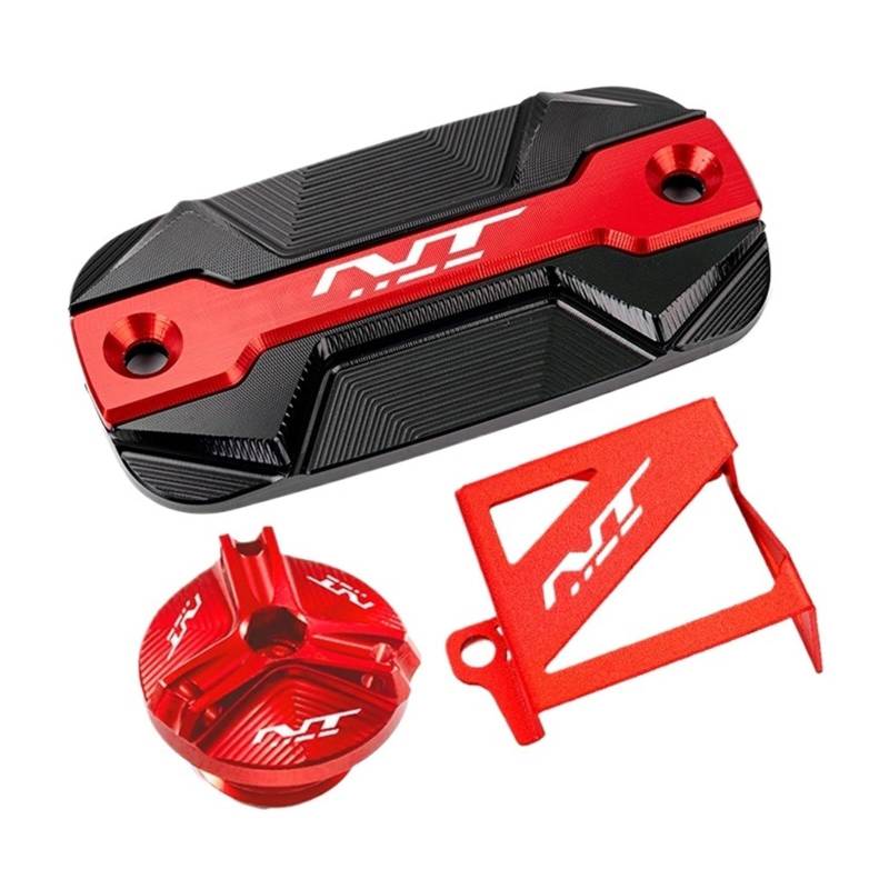 Bremsöltank-Abdeckungsschutz Motorfüller Passend Für NT1100 2023 2022 Motorrad Bremsflüssigkeitsdeckel(3 Red) von GXTCJDM
