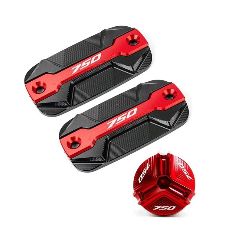 Geeignet Für FORZA750 NSS750 XADV 750 Vorne Brems Flüssigkeit Reservoir Abdeckung Motorrad Bremsflüssigkeitsdeckel(3 Red) von GXTCJDM