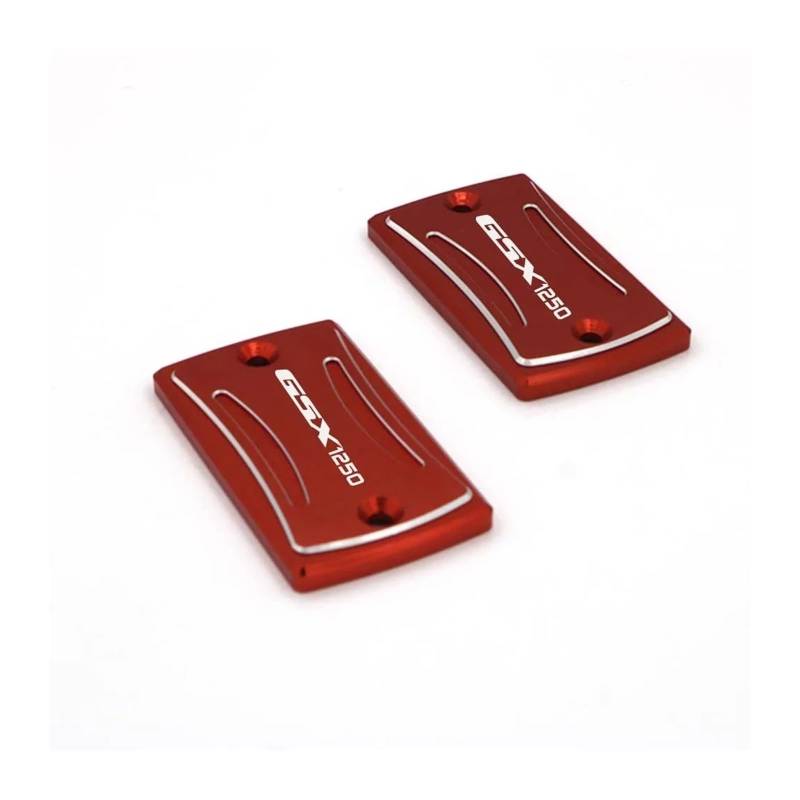 Geeignet Für GSX 1250FA 2010-2018 Vorne Bremse Kupplung Flüssigkeit Reservoir Abdeckung Motorrad Bremsflüssigkeitsdeckel(Red A Pair) von GXTCJDM