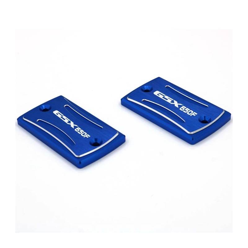 Geeignet Für GSX650 F 2008-2018 Vorne Bremse Kupplung Master Zylinder Flüssigkeit Reservoir Abdeckung Motorrad Bremsflüssigkeitsdeckel(Blue 2 Pieces) von GXTCJDM