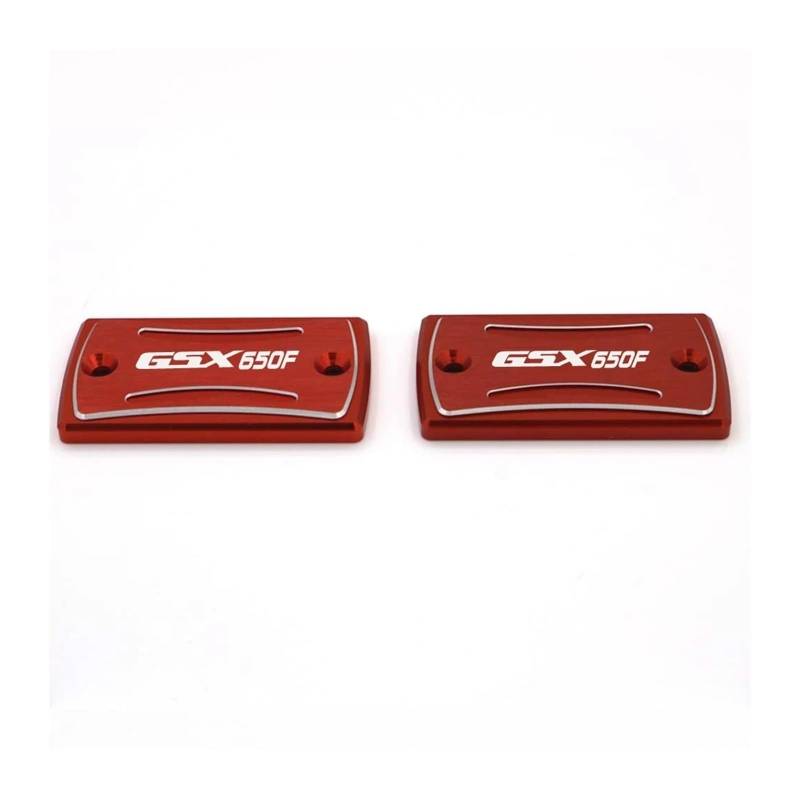 Geeignet Für GSX650 F 2008-2018 Vorne Bremse Kupplung Master Zylinder Flüssigkeit Reservoir Abdeckung Motorrad Bremsflüssigkeitsdeckel(Red 2 Pieces) von GXTCJDM