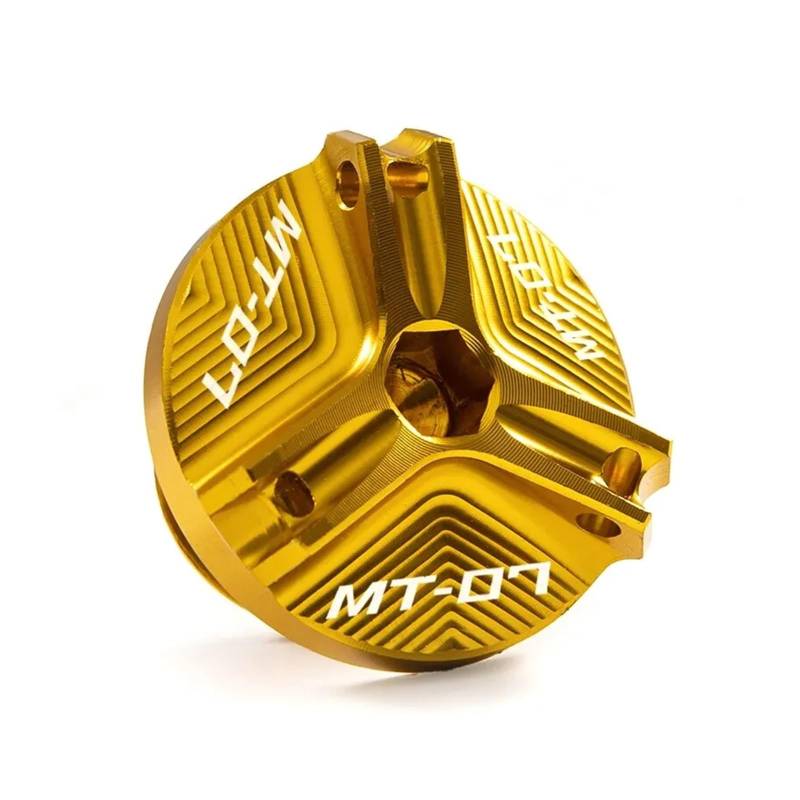 Geeignet Für MT 07 2015–2024 Vorne Hinten Bremsflüssigkeitsbehälter Abdeckung Öl Füllstoff Kappen Motorrad Bremsflüssigkeitsdeckel(Gold) von GXTCJDM