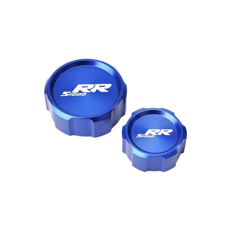 Geeignet Für S 1000 RR 2008-2021 Vorne Hinten Brems Flüssigkeit Reservoir Zylinder Abdeckung Motorrad Bremsflüssigkeitsdeckel(Blau) von GXTCJDM