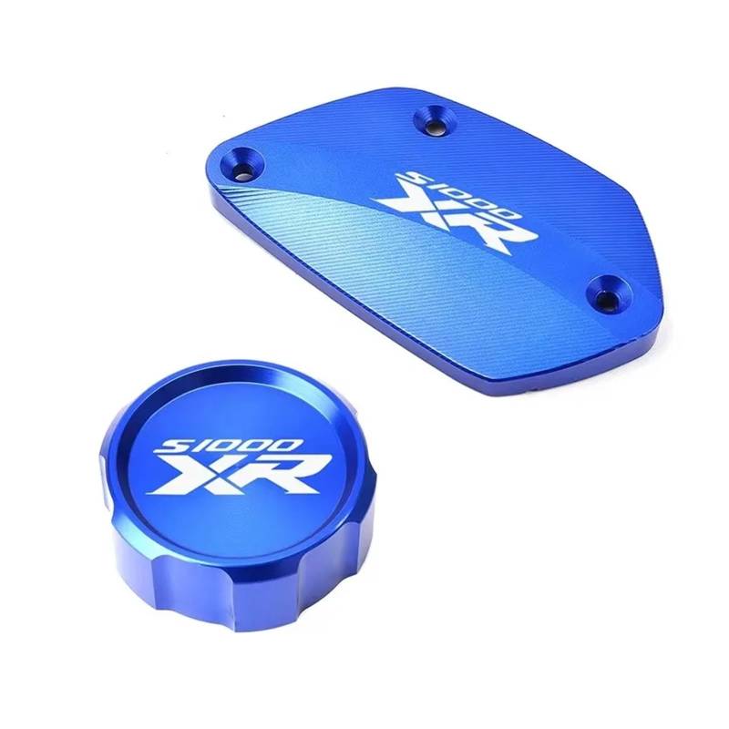 Geeignet Für S 1000R 1000XR S1000 R XR Hinten Vorne Brems Flüssigkeit Reservoir Abdeckung Motorrad Bremsflüssigkeitsdeckel(Blau) von GXTCJDM
