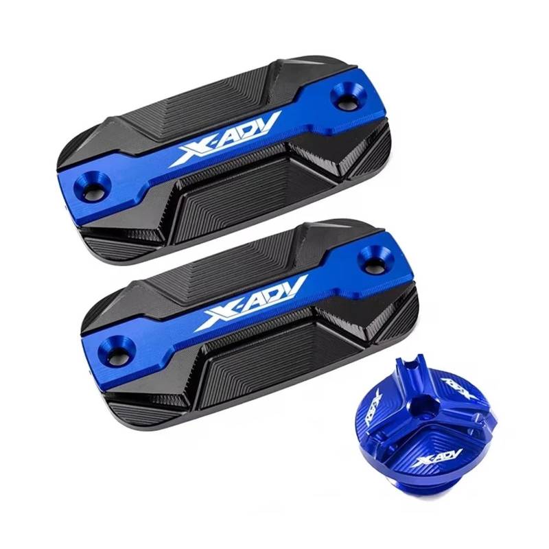 Geeignet Für XADV 750 300 1000 2017-2024 Brems Flüssigkeit Reservoir Öl Tank Abdeckung Motorrad Bremsflüssigkeitsdeckel(3 Blue) von GXTCJDM