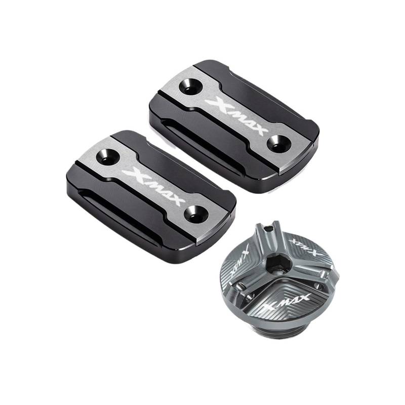 Geeignet Für Xmax 250 300 2017-2023 Brems Flüssigkeit Tank Flüssigkeit Reservoir Abdeckung Motorrad Bremsflüssigkeitsdeckel(3 Titanium) von GXTCJDM