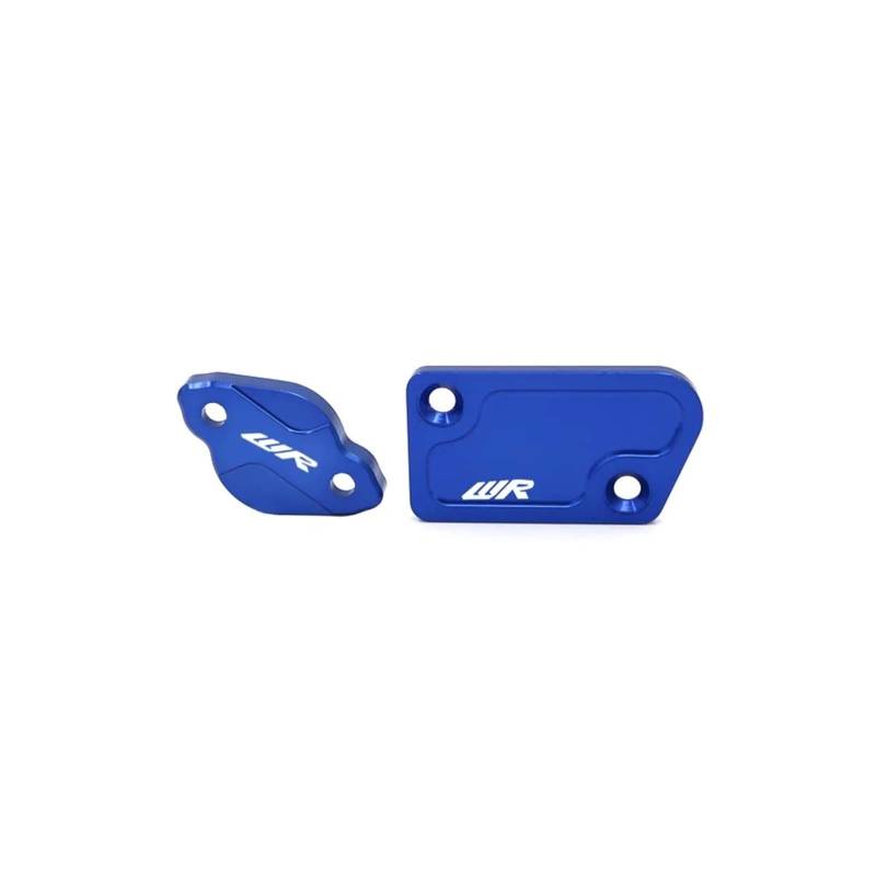 Geeignet Für YZ125 YZ 250 450 FX YZ125X WR250F 450F Vorne Hinten Brems Flüssigkeit Reservoir Abdeckung Motorrad Bremsflüssigkeitsdeckel(W Blue) von GXTCJDM