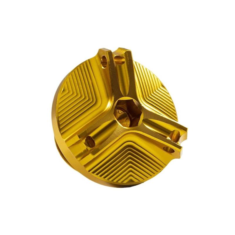 Geeignet Für YZF R6 2010–2022 Vorder Und Hinterradbremse Tankdeckel Und Füllstoffabdeckung Motorrad Bremsflüssigkeitsdeckel(M2.7 Gold) von GXTCJDM