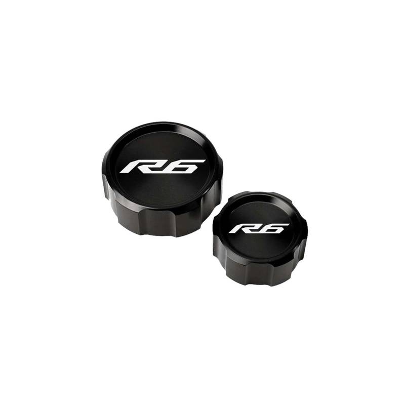 Geeignet Für YZF-R6 2010–2023 Vorderradbremskupplungsflüssigkeitsbehälterkappen Motorrad Bremsflüssigkeitsdeckel(Schwarz) von GXTCJDM
